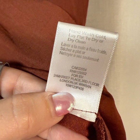 Dolan from Anthropolgie Rust Orange Split VNeck Oversized Blouse XS - Picture 7 of 8